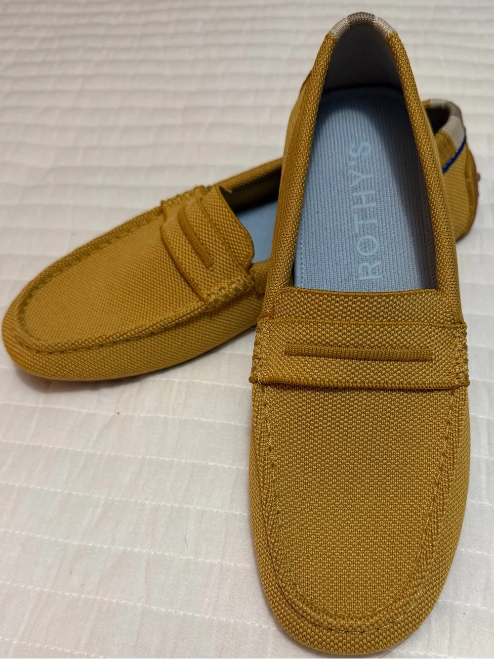 New Rothy's the Driver Slip-On Loafers Mustard Size 9